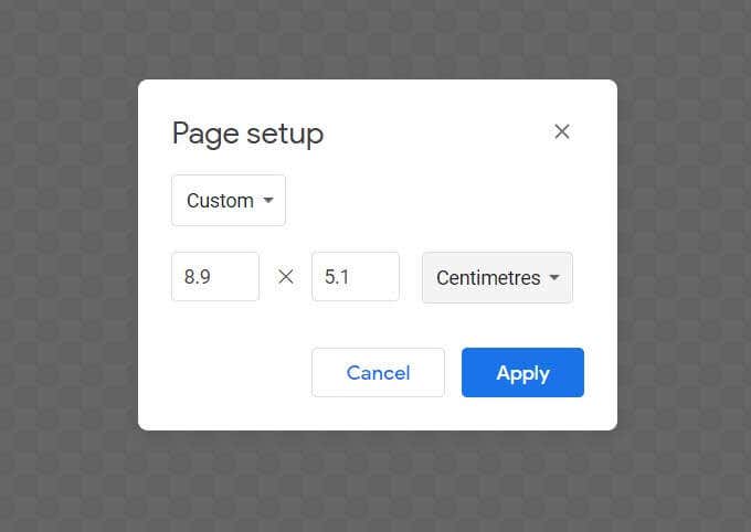 Google-Drawings-Page-Setup - Online Tech Tips Make a Business Card From a New Document image 3 - Google-Drawings-Page-Setup