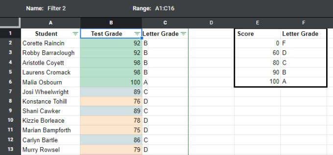 sorted-color - Online Tech Tips Sort by Color in Google Sheets image 4 - sorted-color