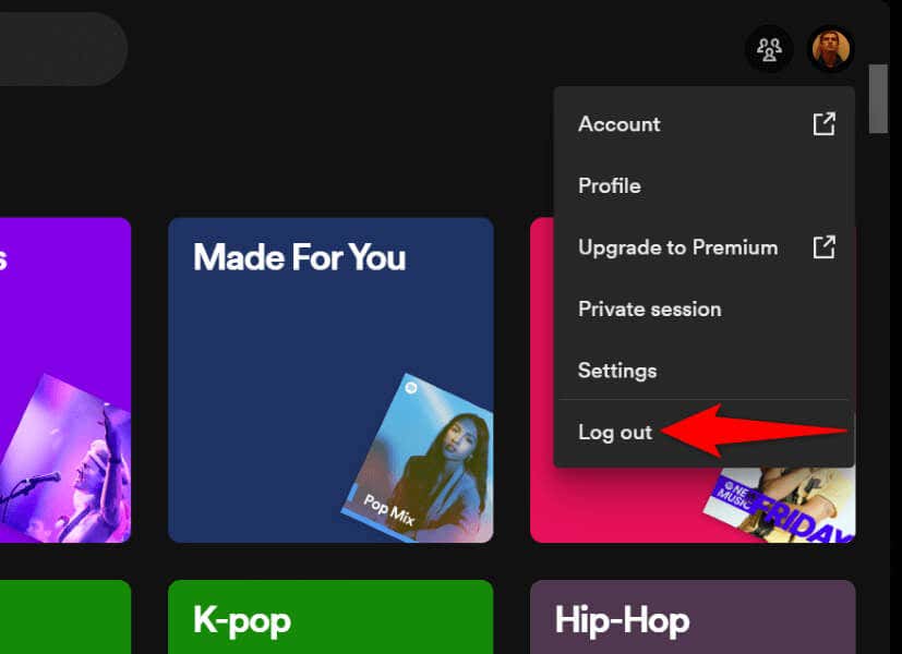 spotify-search-not-working-9-ways-to-fix-it-9-compressed - Online Tech Tips Log Out and Back Into Your Spotify Account image 2 - spotify-search-not-working-9-ways-to-fix-it-9-compressed